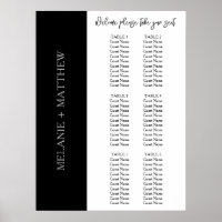 6 Tabelle | Elegante moderne Hochzeitssitzkarte