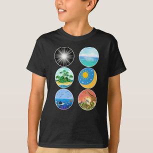 6 Tage der Schöpfung - Genesis 1-2 Schullehrer T-Shirt