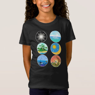 6 Tage der Schöpfung - Genesis 1-2 Schullehrer T-Shirt
