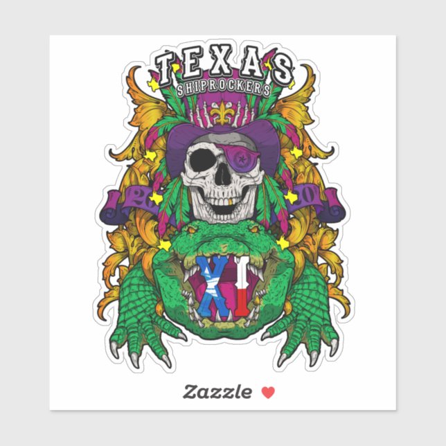 6" Texas ShipRockers Vinyl Sticker (Blatt)