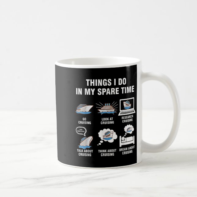 6 Things I Do In My Spare Time - Cruising Lovers  Kaffeetasse (Rechts)