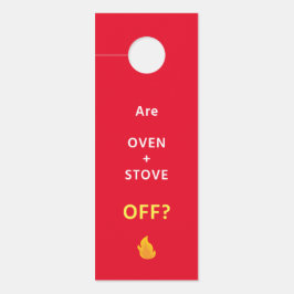 6 Türknappen - SICHERHEIT Erinnerung - ABGESCHLOSS Türanhänger