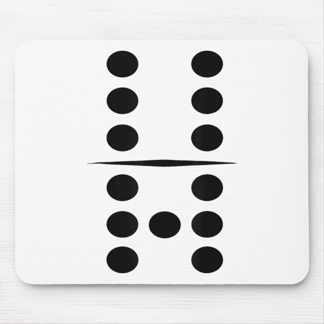 6 und 7 Domino-Kachel Lustige Gruppe 67 Dominos Ko Mousepad (Vorne)