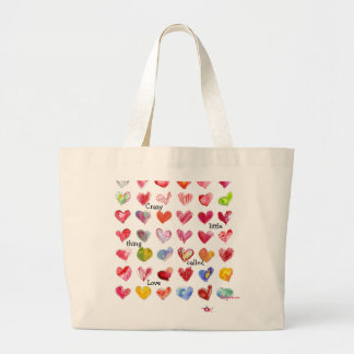 6 Valentine-Herz-Taschen-Tasche Jumbo Stoffbeutel
