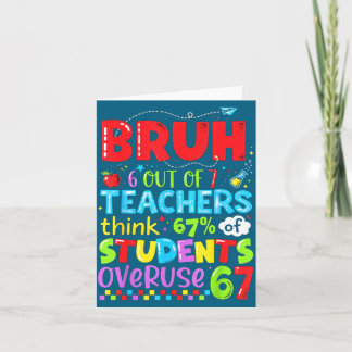 6 von 7 Lehrern denken, dass 67% der Schüler überm Karte