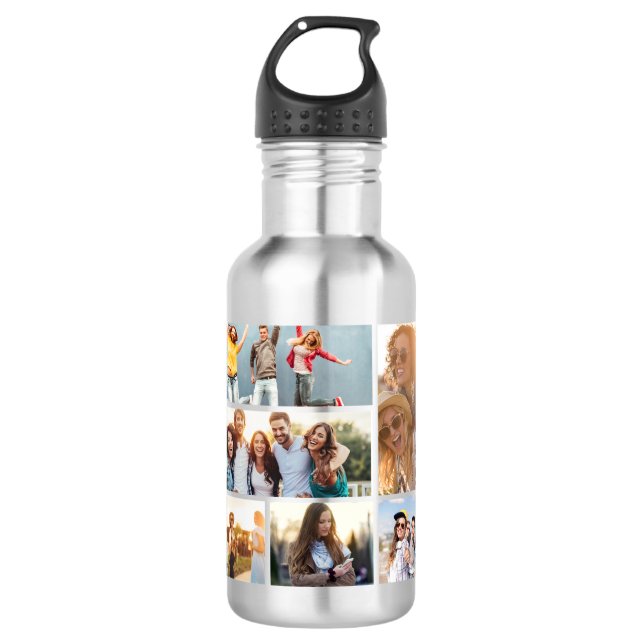 6 Vorlage für FotoCollage personalisieren Edelstahlflasche (Vorderseite)