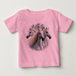 6 weiße Pferde Baby T-shirt