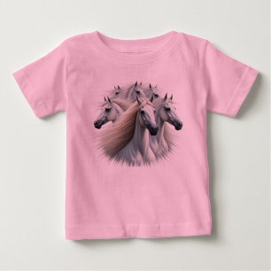 6 weiße Pferde Baby T-shirt