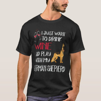 6 Will nur Wein trinken und mit meinem Deutschen s T-Shirt