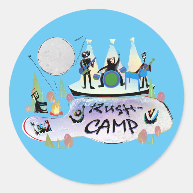 6 x 3 in Stickers RushCamp! (Vorderseite)