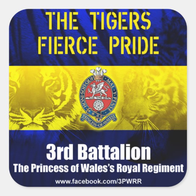 6 x 3 PWRR Square Sticker (Vorderseite)