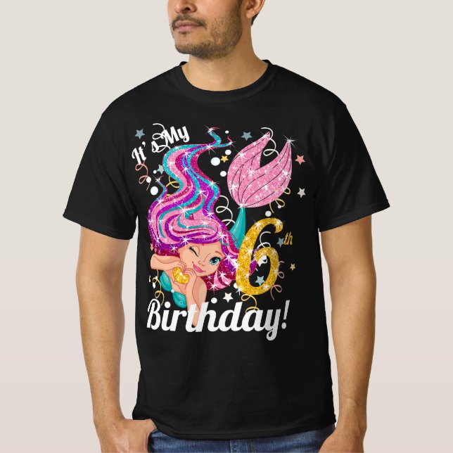 6 year old Mermaid  T-Shirt (Vorderseite)