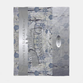 6. Zucker und Eisen Hochzeitstag Fleece Blanket