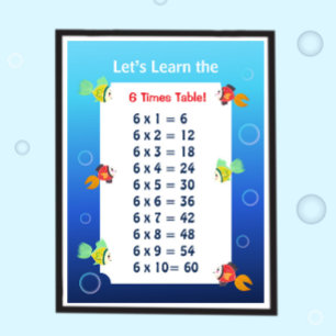 6er-Reihe Poster für Kinder   Ozean-Mathematik 