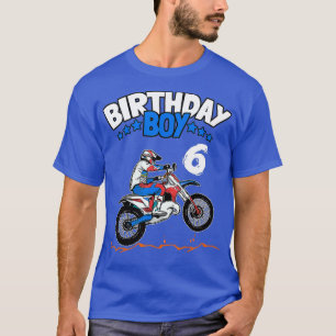 6th Birthday Boy Dirt Bike Kids 6 Years Old Boys T-Shirt