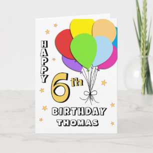 6th Birthday Card Karte