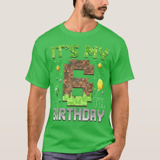 6th Birthday Gamer Piel 6 Years Old Video Game Par T-Shirt