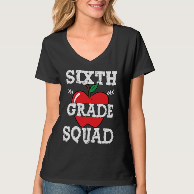 6th Grade Squad Team Crew Back To School Graduatio T-Shirt (Vorderseite)