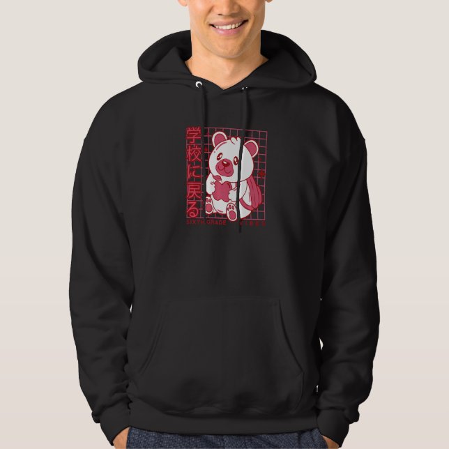 6th Grade Vibes Back to School Teddy Bear Japanese Hoodie (Vorderseite)
