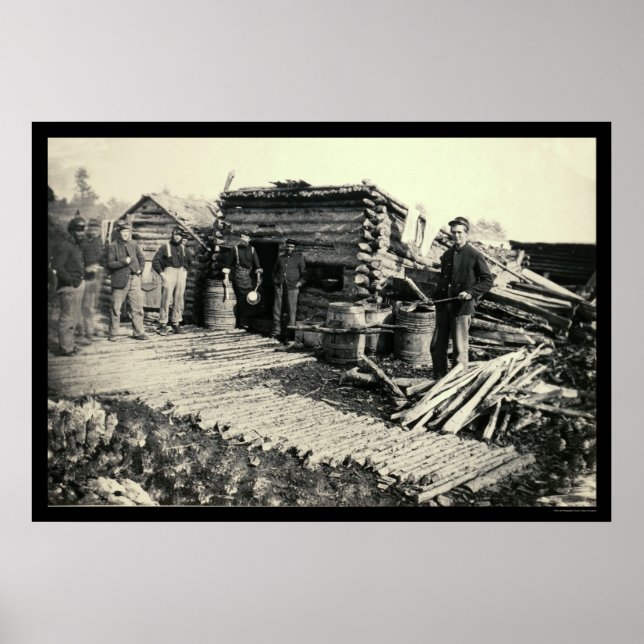 6th N.Y. Artillery Camp am Bahnhof Brandy, VA 1864 Poster (Vorne)