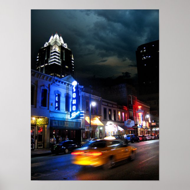 6th Street Downtown Austin Texas Poster (Vorne)