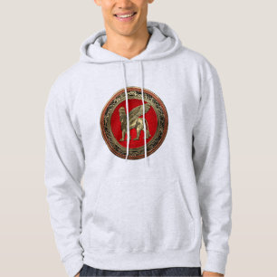 [700] Assyrian Winged Lion - Gold Lamassu Hoodie