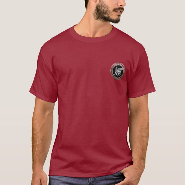 [700] Assyrian Winged Lion - Silver Lamassu T-Shirt (Vorderseite)