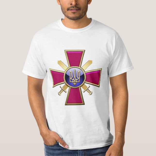 [700] Emblem der ukrainischen Landstreitkräfte T-Shirt (Vorderseite)