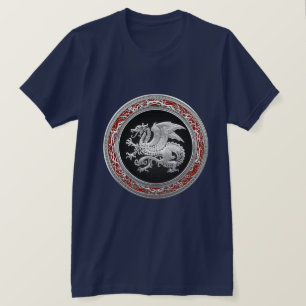 [700] Isländischer Drache, Landvættir [Silber] T-Shirt