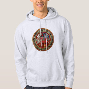 [700] Keltische Schätze - Drei Hunde auf Gold Hoodie