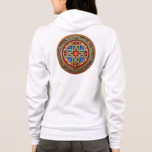 [700] Keltisches Kreuz [Gold+Emaille] Hoodie