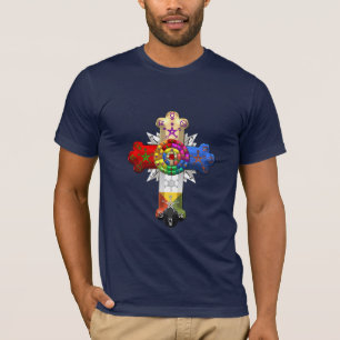 [700] Rosiges Kreuz (Rose Croix) T-Shirt