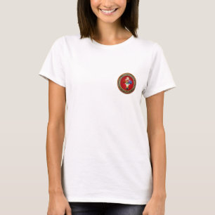 [700] Rosy Cross (Rose Croix) auf Red & Gold T-Shirt