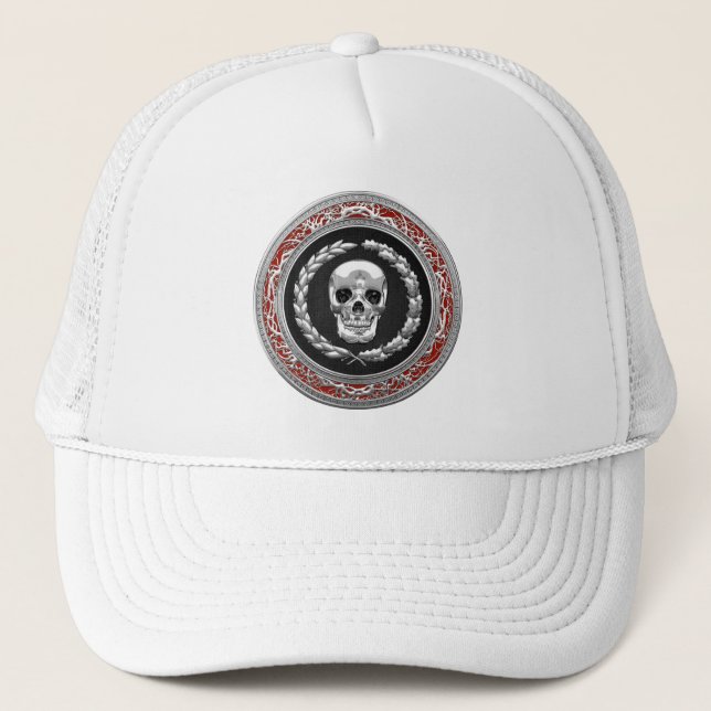 [700] Silberschädel Truckerkappe (Vorderseite)