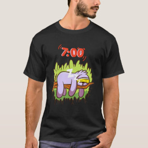 700 Zeit Uhr Weck den Faultier Langsame Bewegungen T-Shirt