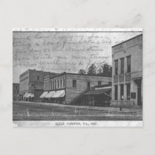 700er-Block von Norton, Virginia im Jahr 1907. Postkarte