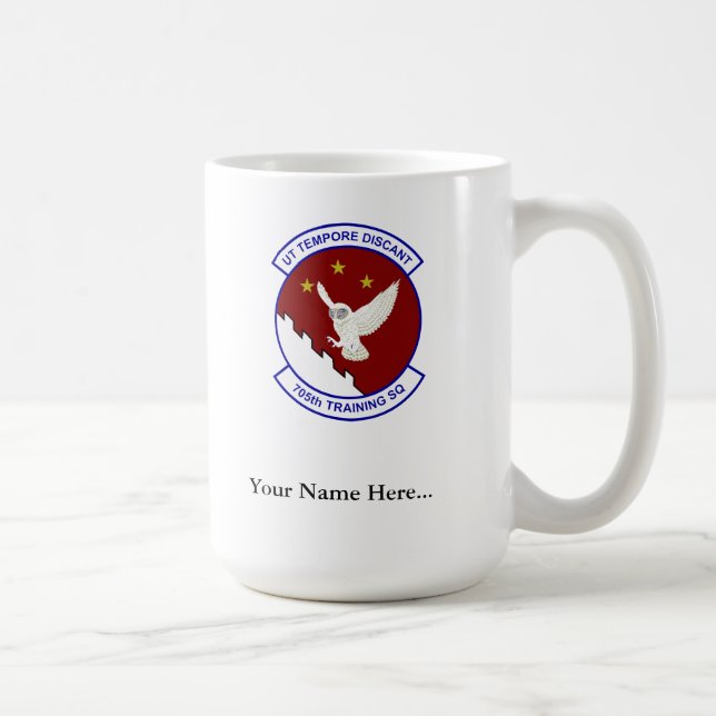 705 TRS, Sr ABM-Flügel, kundenspezifischer Text Tasse (Rechts)