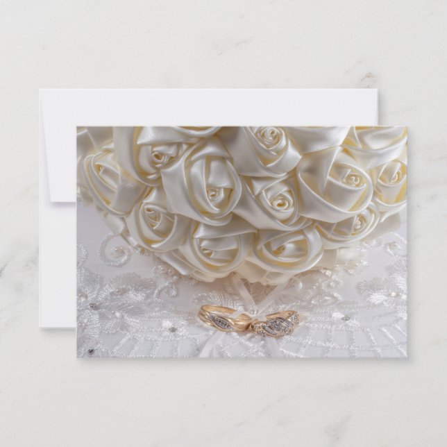 7060-Bridal Bouquet mit Hochzeitsrennen Einladung (Vorderseite)