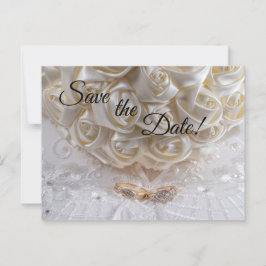 7060-Wedding Bouquet & Rings Postkarte