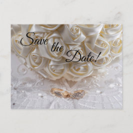7060-Wedding Bouquet & Rings Postkarte