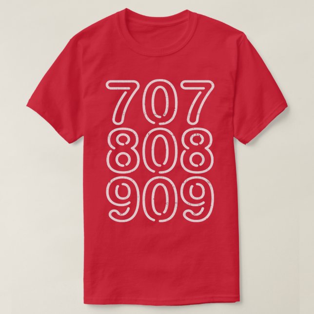 707 808 909 Trommelmaschinen T-Shirt (Design vorne)