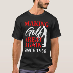 70. 1950 Geburtstag Golf Golfer Golfing Funny Gesc T-Shirt