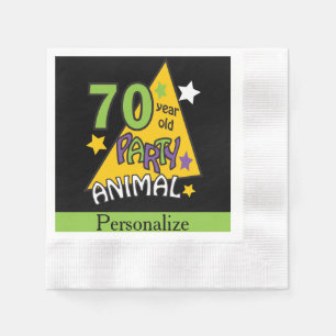 70 70. Geburtstag des Jährig-Party-Tier-  Serviette