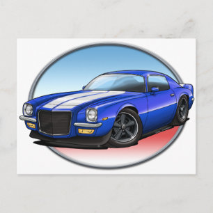 70-73 Blue W Camaro.png Postkarte