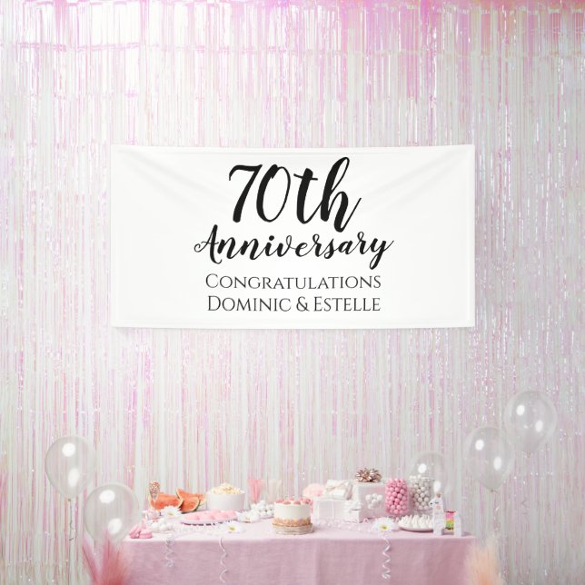 70. Annviersary Custom Party Banner (Party)