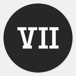 70 antike Ro-Zahlen Runder Aufkleber