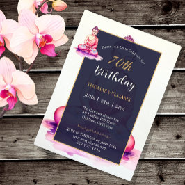 70. Buddha Geburtstag, Wasserfarbe, Meditation /Yo Einladung