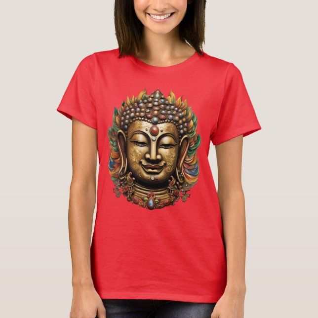 70 Buddha Manjusri - buddhistischer Maske-T - Shir T-Shirt (Vorderseite)