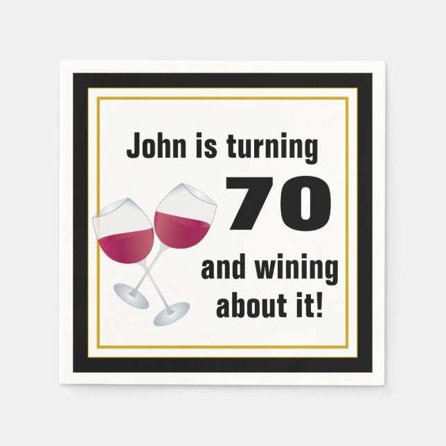 70 drehen und gewinnen serviette (Vorderseite)