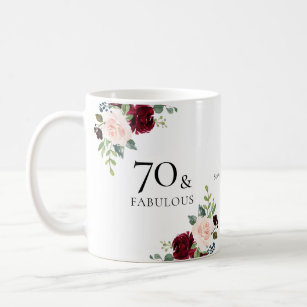70 & Fabulous 70. Geburtstagsparty Geschenk Kaffeetasse